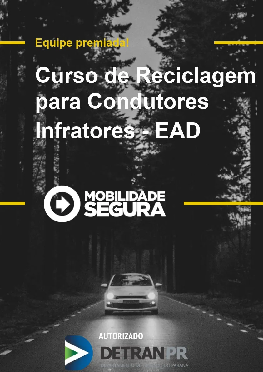 Cartaz do Curso de Reciclagem para Condutores Infratores EAD da Mobilidade Segura